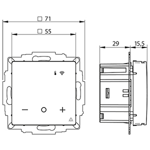 Wifi termostat UTE 3500 - RAL 9016