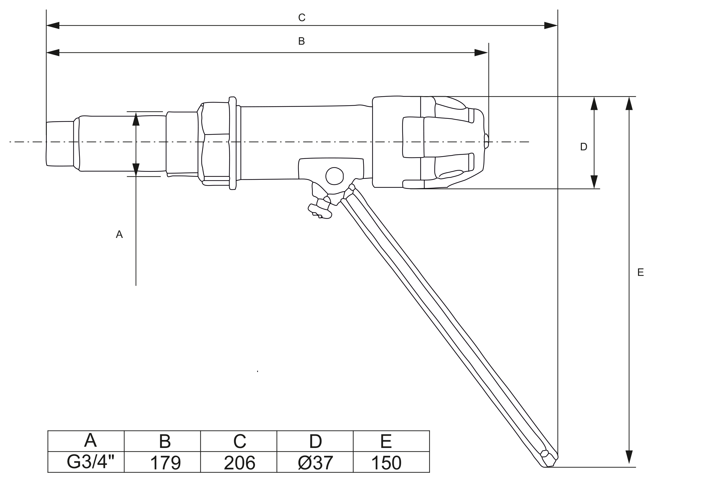 Regulátor ťahu 3/4" 30 - 100°C